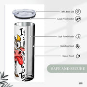 I Speak My Mind - 20oz Straight Stainless Steel Tumbler with Straw（Made in USA)