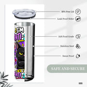 I'm Not Anti-social - 20oz Straight Stainless Steel Tumbler with Straw