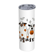Halloween Cows 20 oz tumbler shown from multiple angles