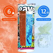 Leave Me Alone - 20oz Straight Stainless Steel Tumbler with Straw（Made in USA)