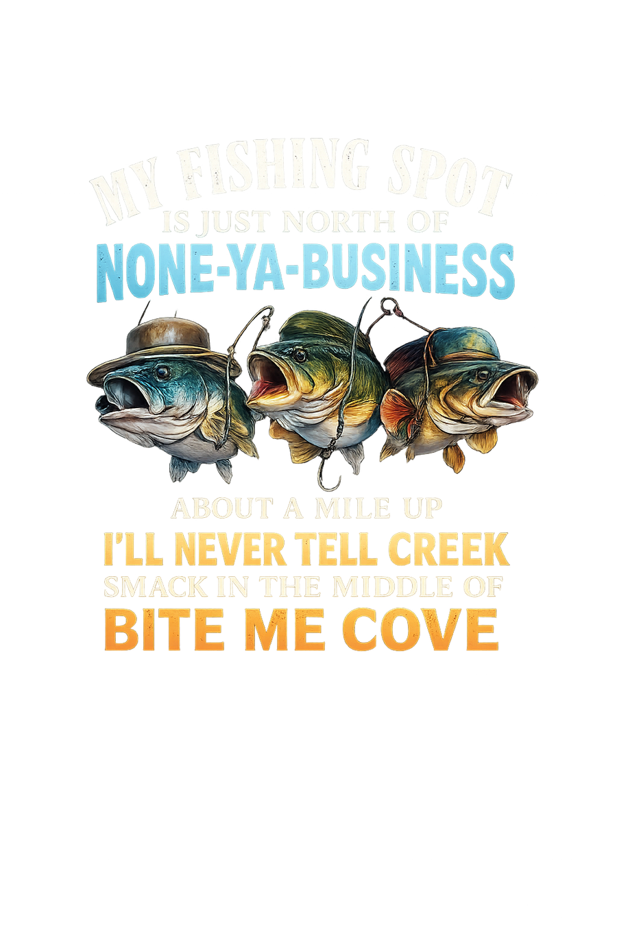 My Fishing Spot Is Just North of None-Ya-Business Tshirt