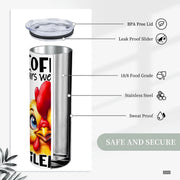 Coffee Pairs Well With Silence - 20oz Straight Stainless Steel Tumbler with Straw