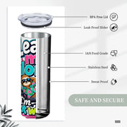 Leave Me Alone, I'm Busy Not Working - 20oz Straight Stainless Steel Tumbler with Straw