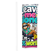 Leave Me Alone, I'm Busy Not Working - 20oz Straight Stainless Steel Tumbler with Straw