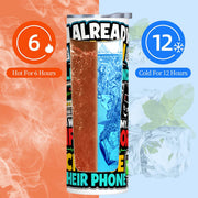 How My Life Will End - 20oz Straight Stainless Steel Tumbler with Straw（Made in USA)