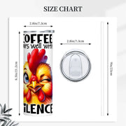 Coffee Pairs Well With Silence - 20oz Straight Stainless Steel Tumbler with Straw