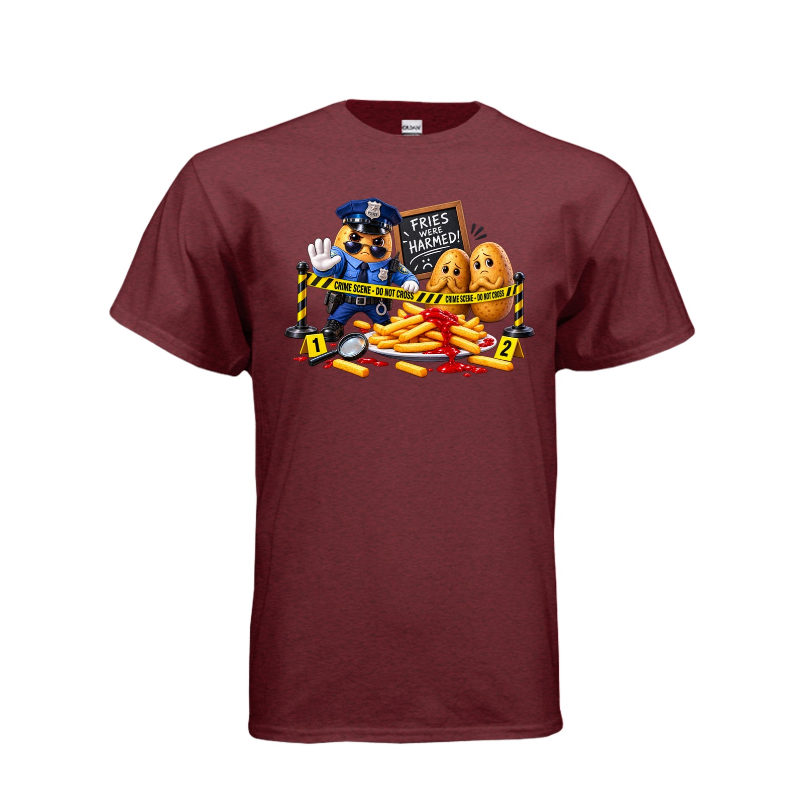 Fries Were Harmed funny french fry T-shirt 