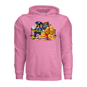 Fries Were Harmed funny french fry hoodie in azalea pink