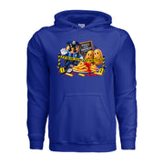 Fries Were Harmed funny french fry hoodie in royal blue